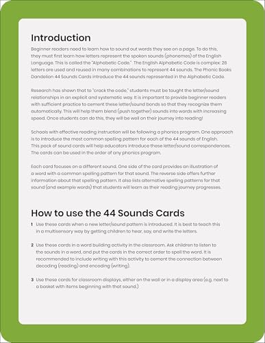 Phonic Books Dandelion 44 Sounds Cards (Phonic Books Catch-Up Decodable Readers) - Image 2