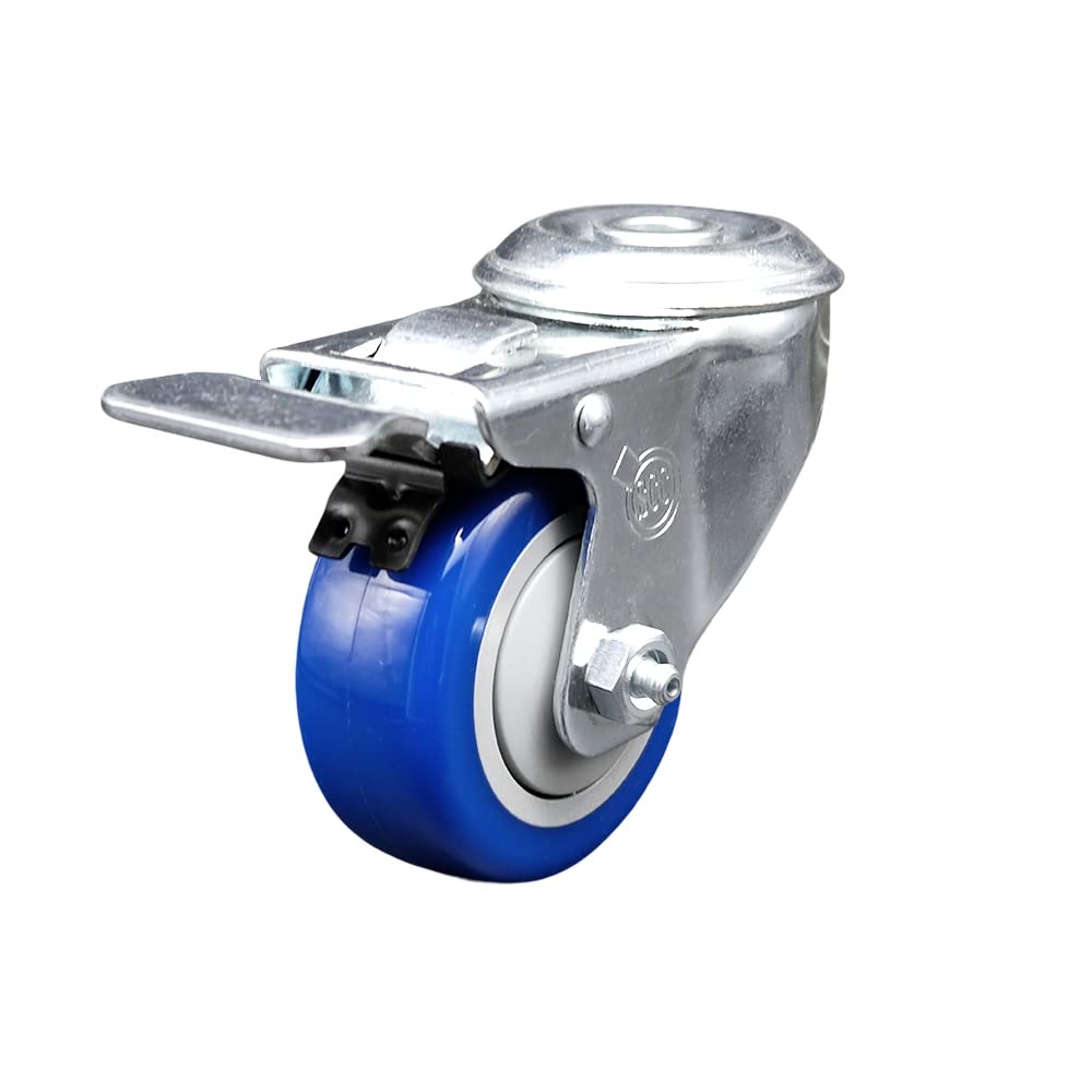 Polyurethane Swivel Bolt Hole Caster w/3