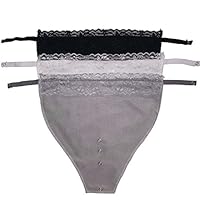 YEKEYI Damen-BH, Übergröße, mit Spitze, zum Anklippen, für Körbchengrößen C, D, E, F, Schwarz, Weiß, Grau, Einheitsgröße