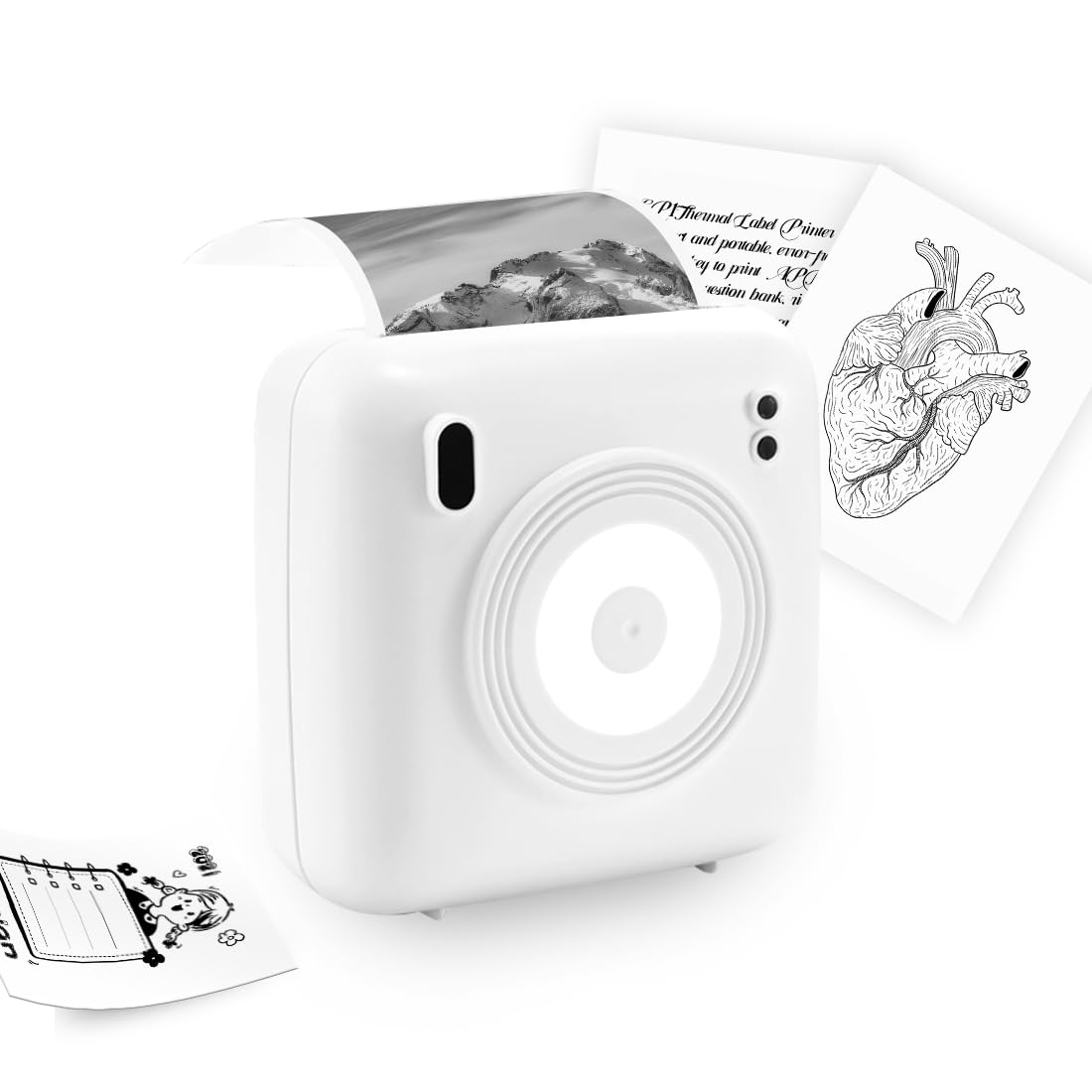 Mini Stampante Portatile CP2, Stampante Fotografica per iOS e Android, Etichette Adesive per Lavoro e Viaggi
