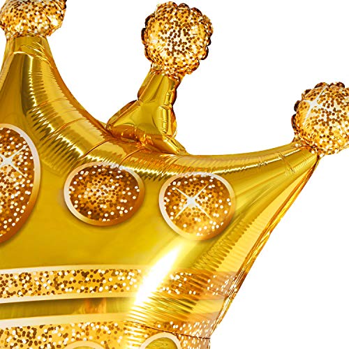 Meekoo MEEKOO-BALLOONS-01 10 Pieces Gold Crown Balloons Aluminum Foil Crown Balloons thumb #6