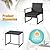 Flamaker 3 Pieces Patio Set Outdoor Wicker Furniture Sets Modern Rattan Chair Conversation Sets with Coffee Table for Yard and Bistro (Black)