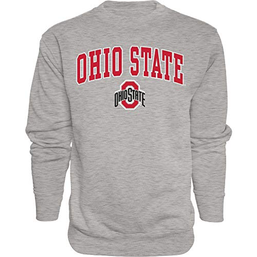 The Blue Brand NCAA Ohio State Buckeyes - Felpa Girocollo da Uomo, Colore: Grigio