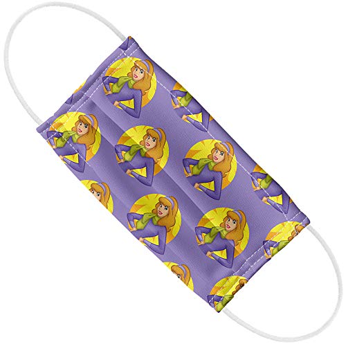 Popfunk Scooby-Doo Daphne Character Pattern 1-Ply Reusable Face Mask Covering with Adjustable Nose Wire, Unisex