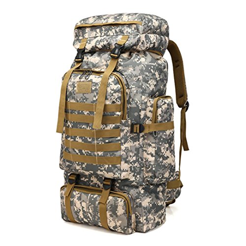 STRIR Mochila Táctica Militar Impermeable de 60L Hecho de 600D Nylon Respaldo de Malla