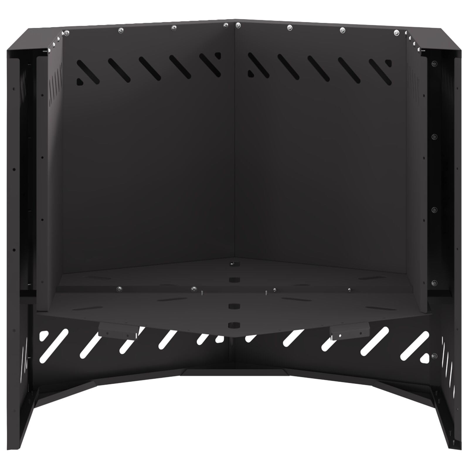 vidaXL Rauchfreie Feuerstelle Schwarz 58 x 58 x 51 cm Wetterfeststahl | Robuste Bauweise mit pulverbeschichtetem Finish, Hergestellt aus Materialien, die Rost widerstehen,