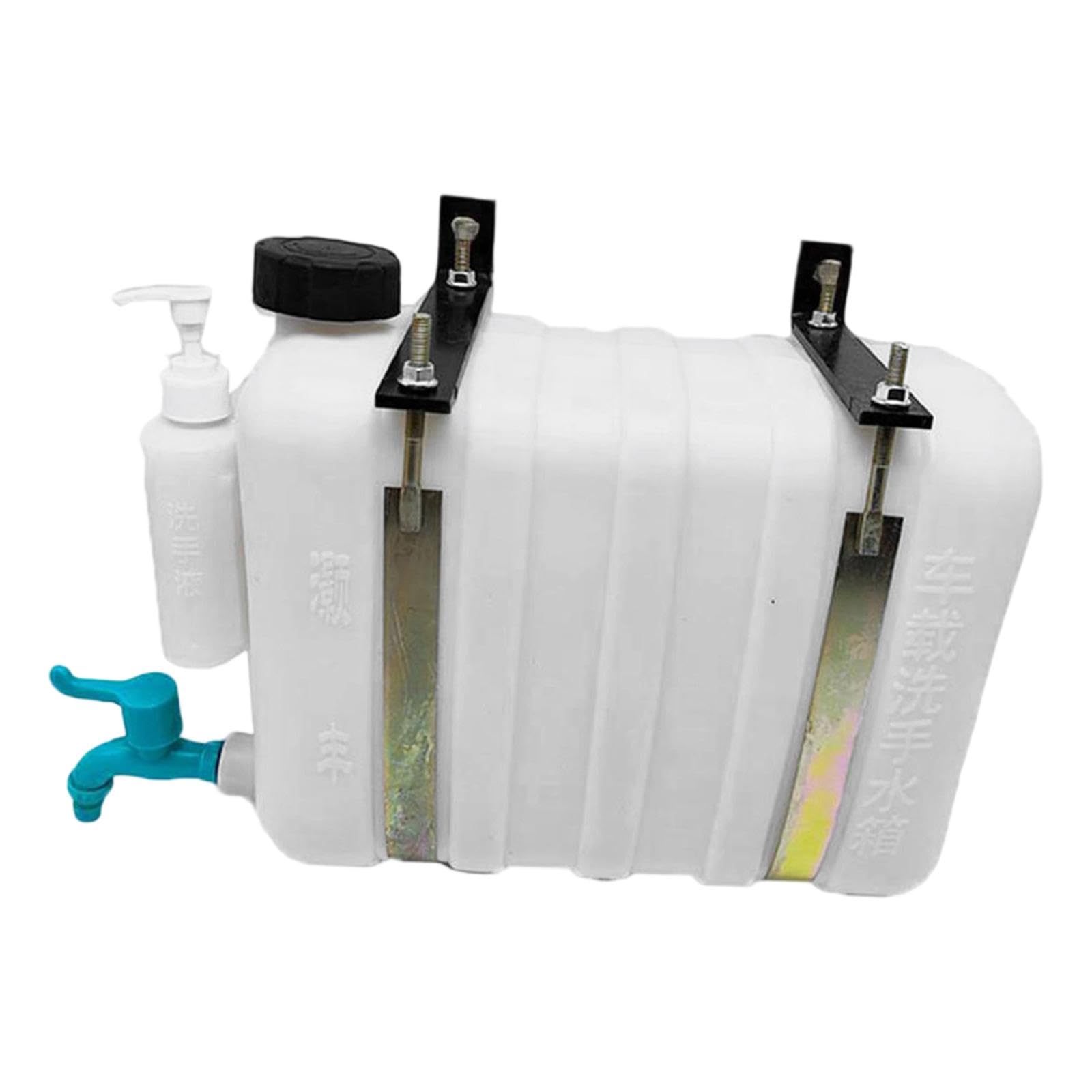 Wasserkanister mit 2 Hähnen & Schraubverschluss, Wasserbehälter, 14-Liter-Wassertank zur Fahrzeugmontage, Hängender Wassertank ideal für Wanderungen, Camping, Picknicks, Wohnwagen, LKW