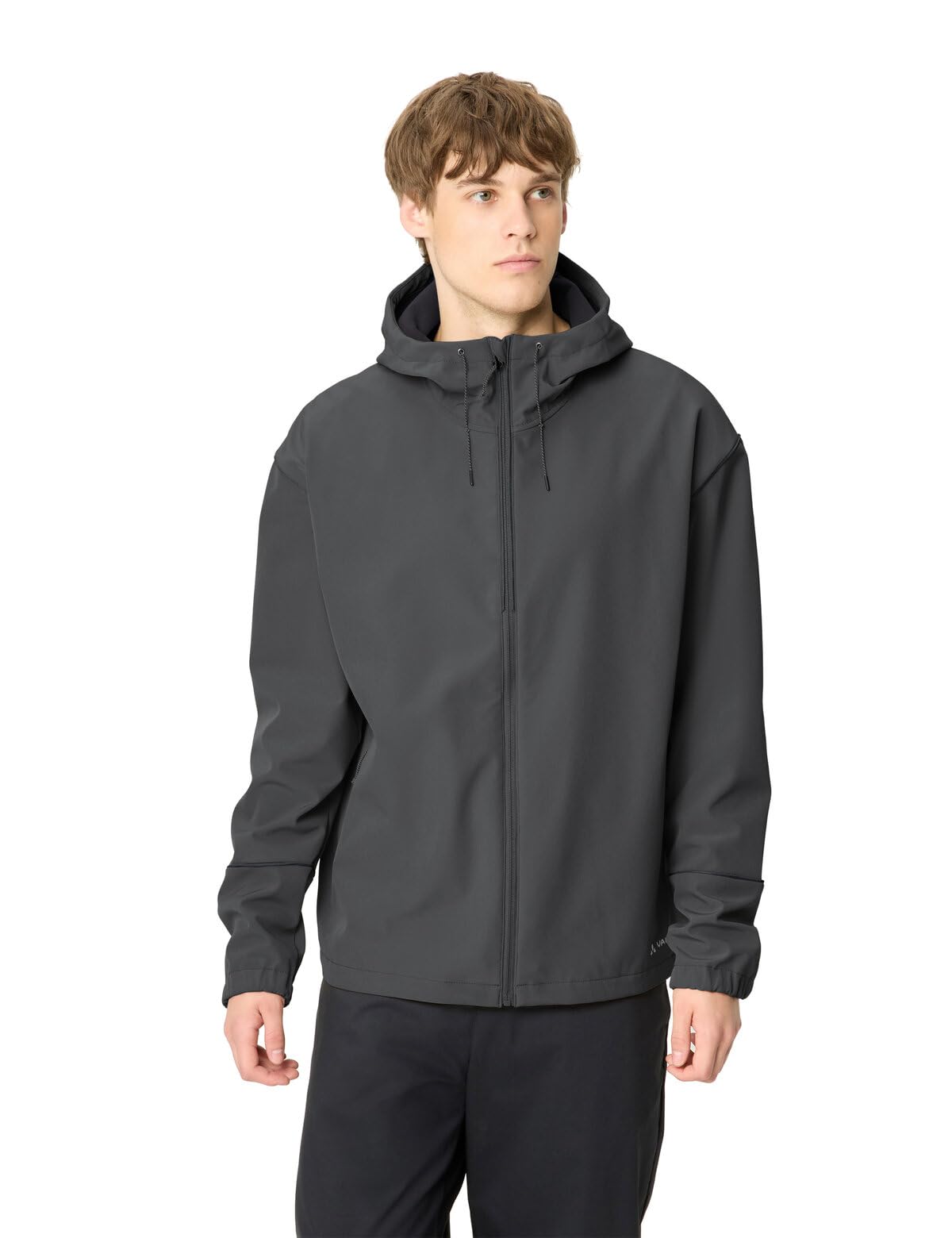 VAUDE Cyclist - Chaqueta softshell para hombre, cortavientos, para ciclismo, uso diario, corte holgado, capucha ajustable