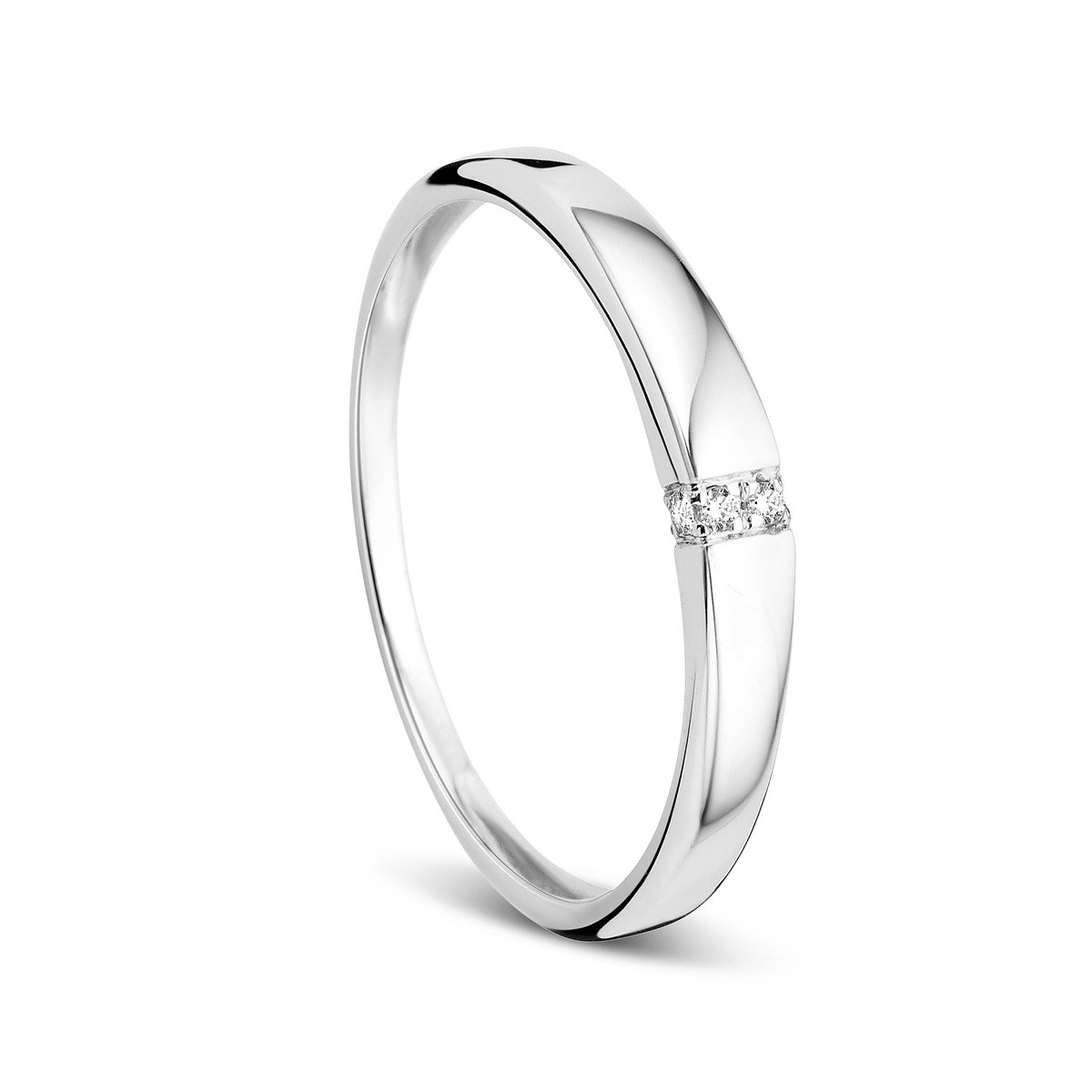Armband Omarmende Harten rozégoud witgoud met diamanten - Rood koord