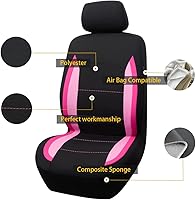 Vista 2 de Flying Banner Fundas de asiento de coche para asiento delantero y trasero, de poliéster, protectores de asiento de automóvil, fácil instalación