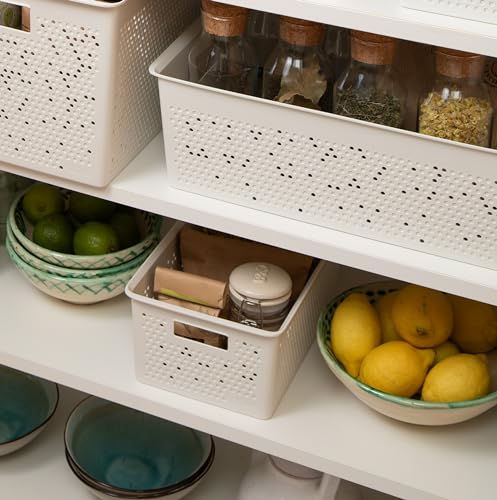 TATAY Plastic Storage Basket 4L Bohol, White, 4 L - Image 3