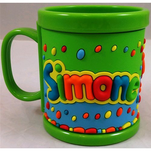  TAZZA IN PLASTICA CON NOME SIMONE A RILIEVO - JT088