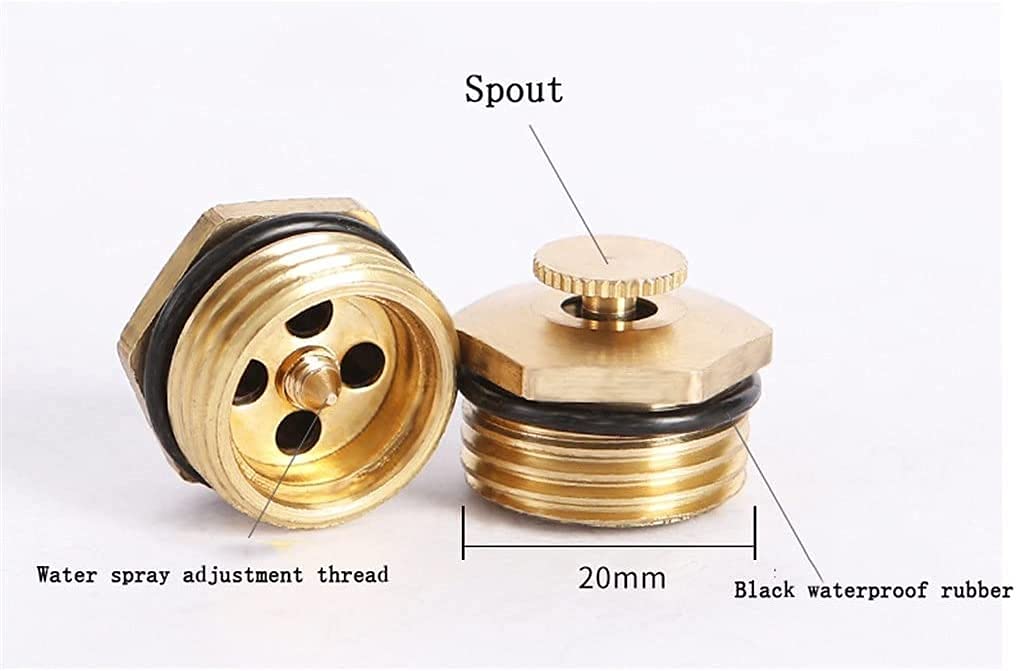 Spruzzatore Testa in Ottone, 5 Pezzi spruzzatore a Pop-up Teste di Ricambio ugelli di Sostituzione, irrigazione spruzzatore