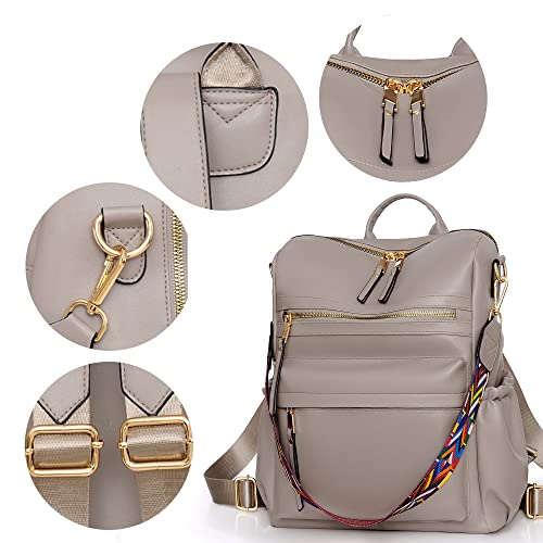 Image of Dora & Liz Womens Backpack Purse Leather Backpack Purse for Women Travel Fashion Backpack Designer Ladies Shoulder Bags