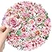 Pink Flower Stickers Love Stickers Pack 50PCS, Icicrim Beautiful Flowers Stickers for Water Bottles Laptop Luggage Phone Waterproof Vinyl Romantic Decals Gifts for Girls Women