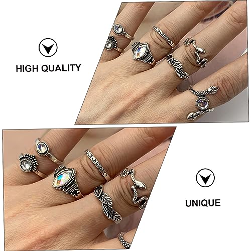 Collection de bijoux empilables mignons bagues de doigt réglables - 5