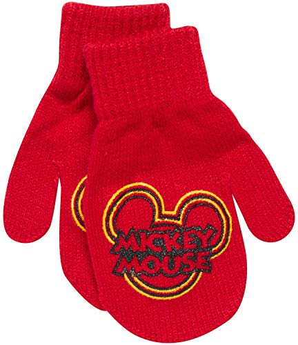 Image of Disney Little Boys Mickey Mouse Hat and 2 Pair Gloves or Mittens Cold Weather Accessory Set, Ages 2-7
