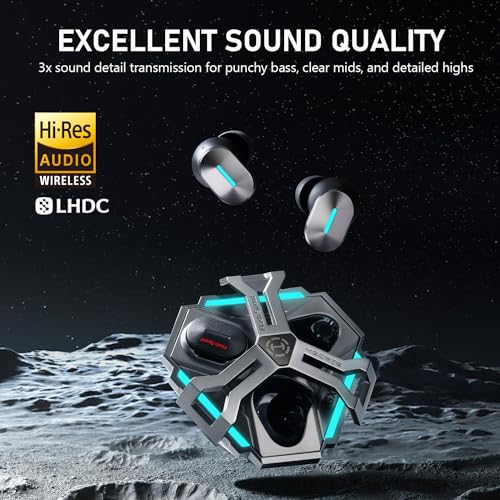 Image of Edifier GX05 Wireless Gaming Earbuds Bluetooth 5.3 with 2.4GHz Dongle, 15ms Low Latency Earphones with Dual Connection, LHDC 5.0 Lossless Sound, Dual Mics, 11 RGB Light for PC PS4 PS5 Switch Mobile VR