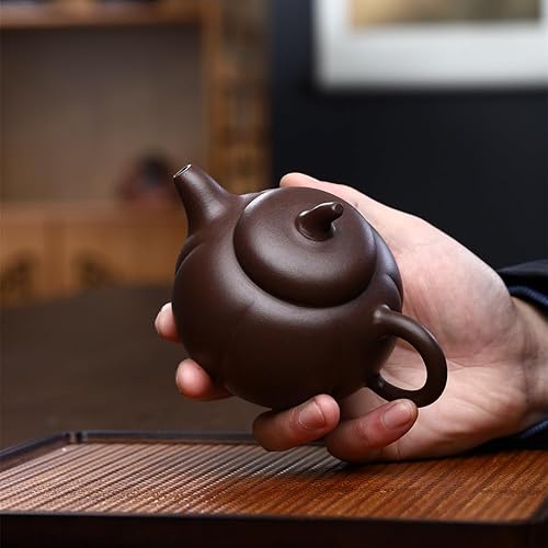 Miniatura 6 de Tetera de 8 oz de arcilla china Zisha Tea Pots Zini Berenjena para café suelto (morado)