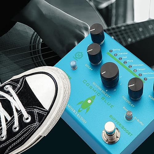 Jemora Pédale d’effet de guitare Réverbération numérique avec tampon/booster Réverbération Pédale de guitare Pédale de réverbération à double pédale avec sélection de réverbération à 8 modes pour - Les Beatles, Paul McCartney, John Lennon, RIngo Starr, George Harrison Jemora Pédale d'effet de guitare Réverbération numérique avec tampon/booster Réverbération Pédale de guitare Pédale de réverbération à double pédale avec sélection de réverbération à 8 modes pour – Image 6
