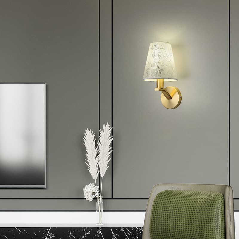 Lámpara de pared moderna en oro con E14 para dormitorio y pasillo 4