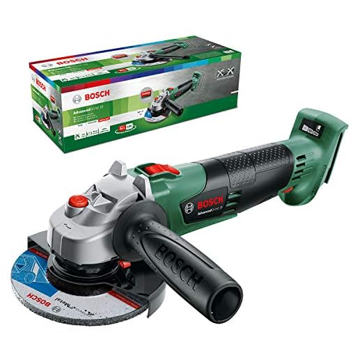Sladdlös vinkelslip AdvancedGrind 18 från Bosch (utan uppladdningsbart batteri, 18V-system, skiv-Ø: 125 mm, i kartong)
