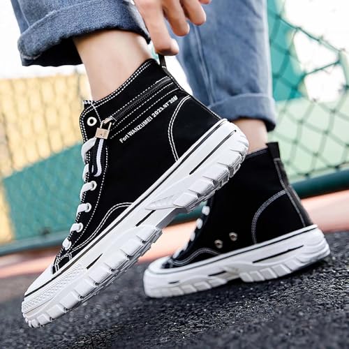 Men's High Top Canvas Shoes Walking Shoes for Men Comfort Fashion Casual Skate Sneakers with Soft Out-Sole3