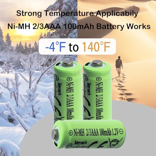 12 Pilas Recargables Ni-MH 2/3AAA 1.2v 100mAh para Luces Sol miniatura 7