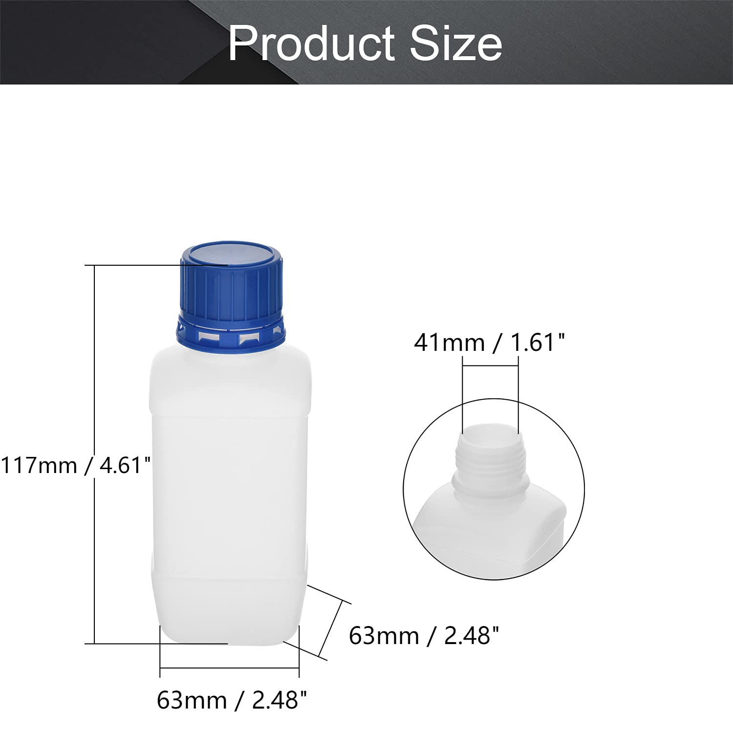 5 Flaconi Laboratorio A Collo Largo 250ml LDPE | Tappo A Vite Con Tenuta | Per Chimica, Cucina E Hobby - Foto 10