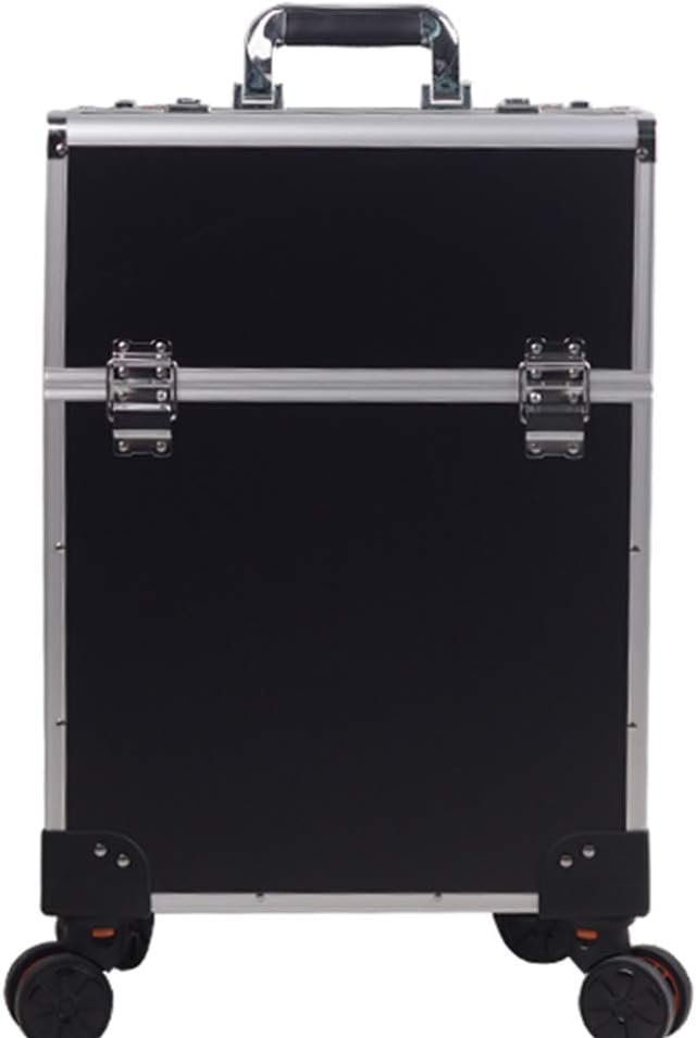 Large Makeup Trolley Case with 4 Universal Wheel Hairdresser Beautician Manicurist Professional Tools with Password k,5 (5)