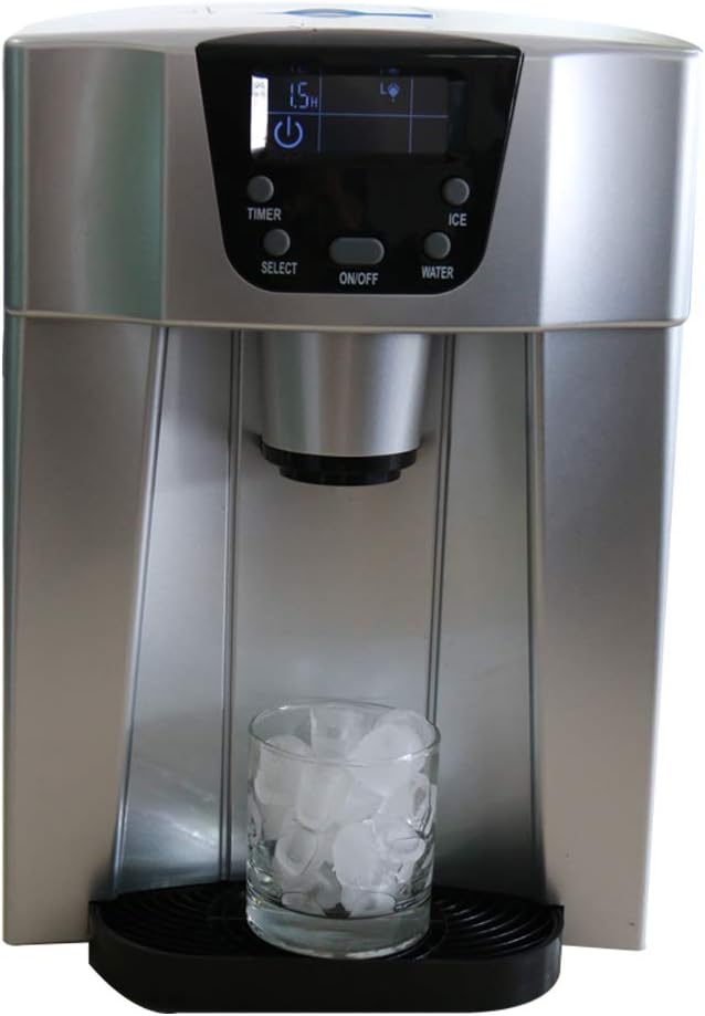 DZWSD Ice Maker Machine, Drinking fountain Rapid ice making  - 20 kg of ice per 24 hours  - Silent ice making  - Manual water injection - White cube 220-240v/50Hz