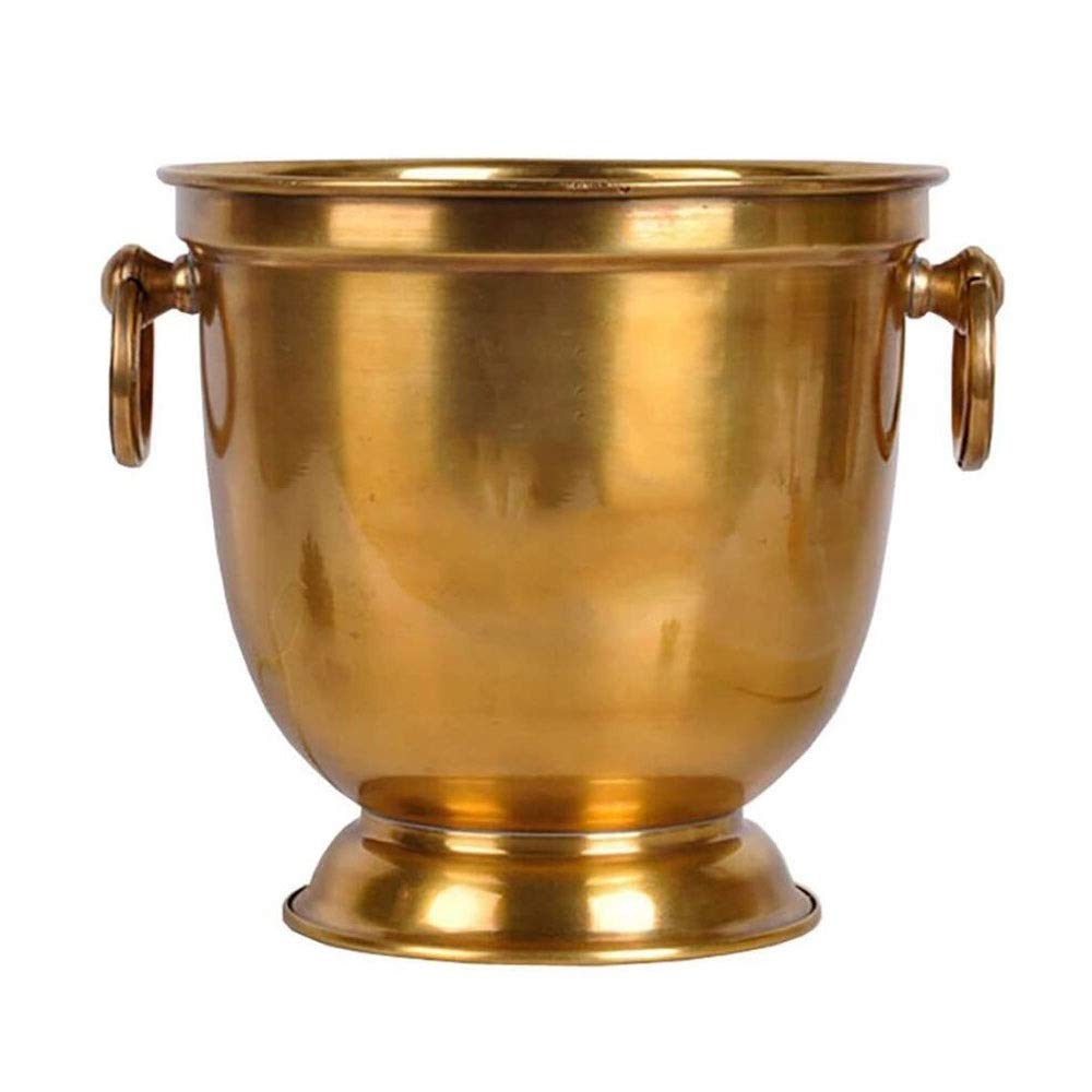 SMLZVIce Bucket Pure Copper Thickening Party Drink Chiller - Metal Ice Bucket Home Pub Bar Party Drinks Cooler Chiller