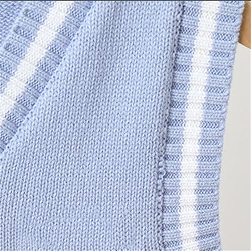 Baby Boys Girls Knitted Vest V-Neck Sleeveless 𝗨niforms Pullover Sweater Fall Winter Loose Warm Tops4