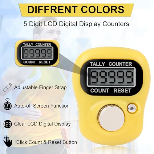 Image of Finger Tally Counter, 5-Digit Electronic Digital Ring Counter 1 Pack