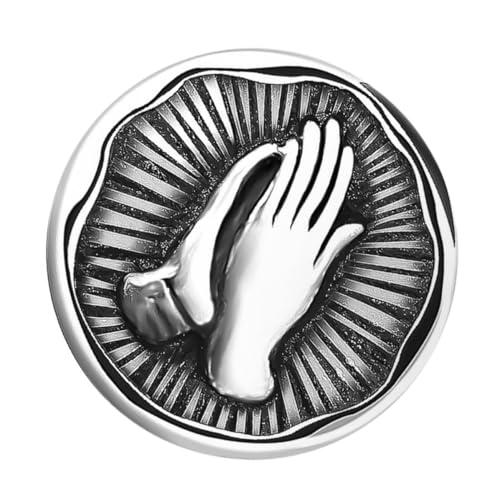 OHPHCALL Broche de Oración María Resistente al Desvanecimiento de Aleación Plata Adecuado para Collar o Ropa