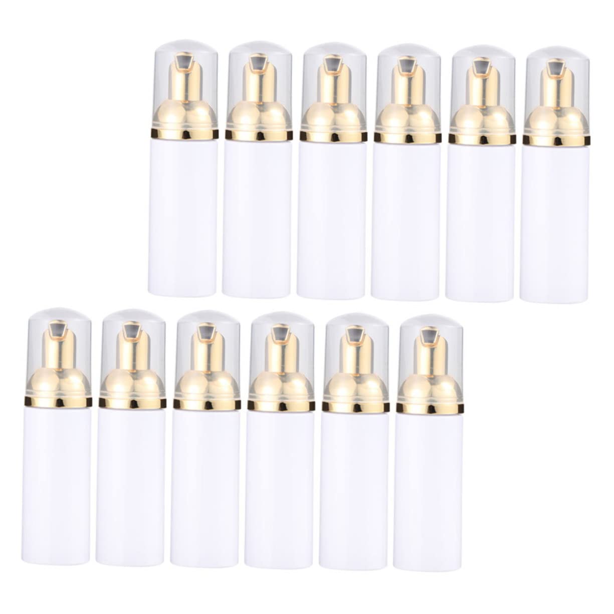 FRCOLOR 60 Piezas Botella De Espuma De Plástico Cama De Pestañas Contenedores De Viaje Para Artículos De Tocador Botellas De Espuma Limpiador De Pestañas Botella Vacía Golden La Mascota