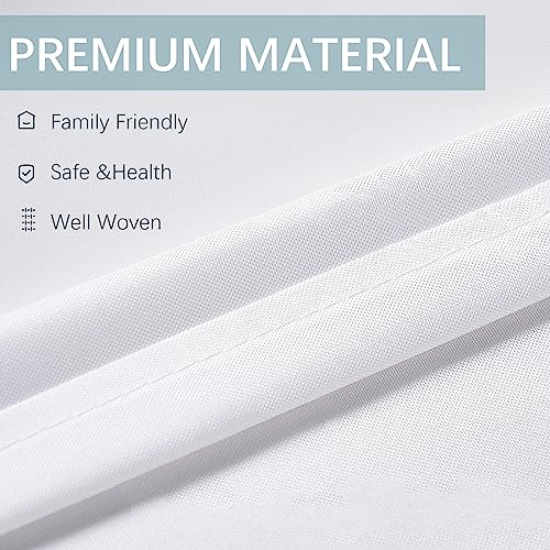 Viuoon Snap In Fabric Shower Curtain Liner Replacement With Magnets, 1 Pack - 70W X 54H, White, Detachable Liner, Machine Washable #TOP3