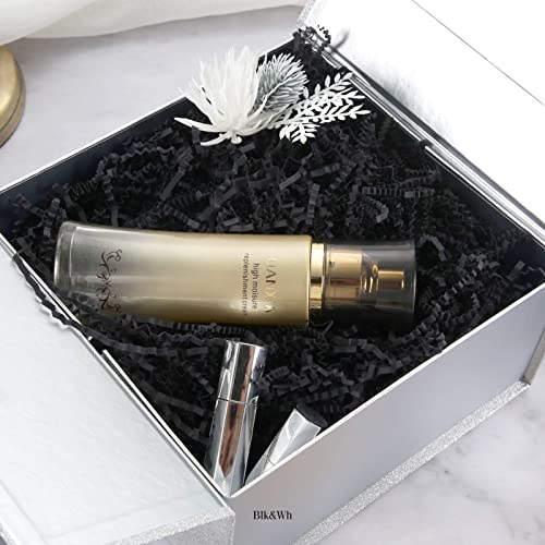 Blk&Wh 1 Lb Crinkle Cut Paper Shred Filler, Black Crinkle Paper For Gift Wrapping, Shredded Paper For Gift Baskets, Crinkle Paper For Packaging #TOP1