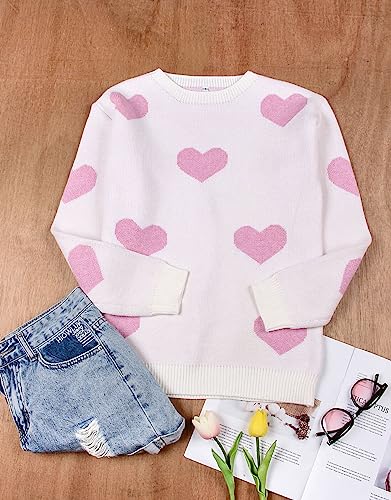 Alsol Lamesa Women's Cute Heart Sweater Crew Neck Long Sleeve Pullover Halloween Sweaters for Women4