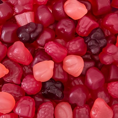 Berry Jelly Candy Mix 1 Pound Bag | Vegan Gummies With Real Fruit Puree | Assorted Berry Flavors | Gelatin Free Plant Based Texture | No Artificial Colors And Flavors | Dye Free Candy