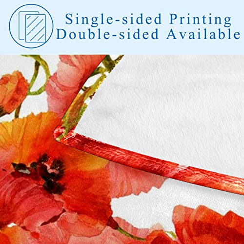 Plaid coquelicots chaud et isolant pour lit et pique-nique - 5