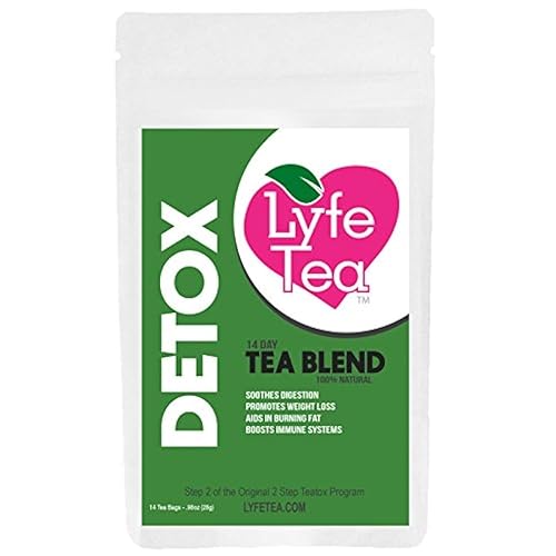 Lyfe Tea Té de hierbas Detox - Limpieza natural para apoyo a la digestión, aumenta la energía y el metabolismo, ayuda a reducir la hinchazón,
