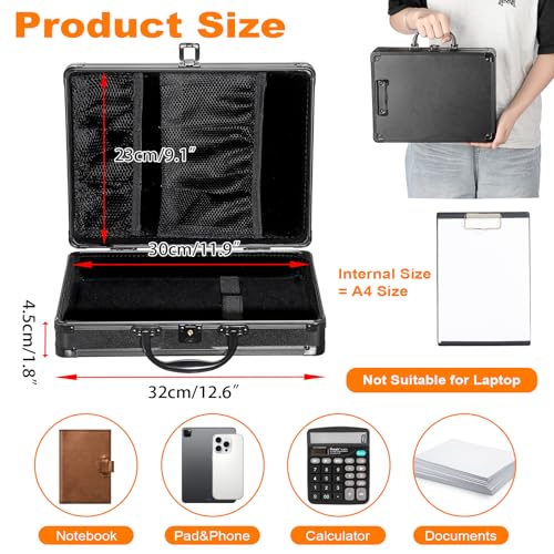 Mallette documents verrouillable aluminium étanche portable bureau