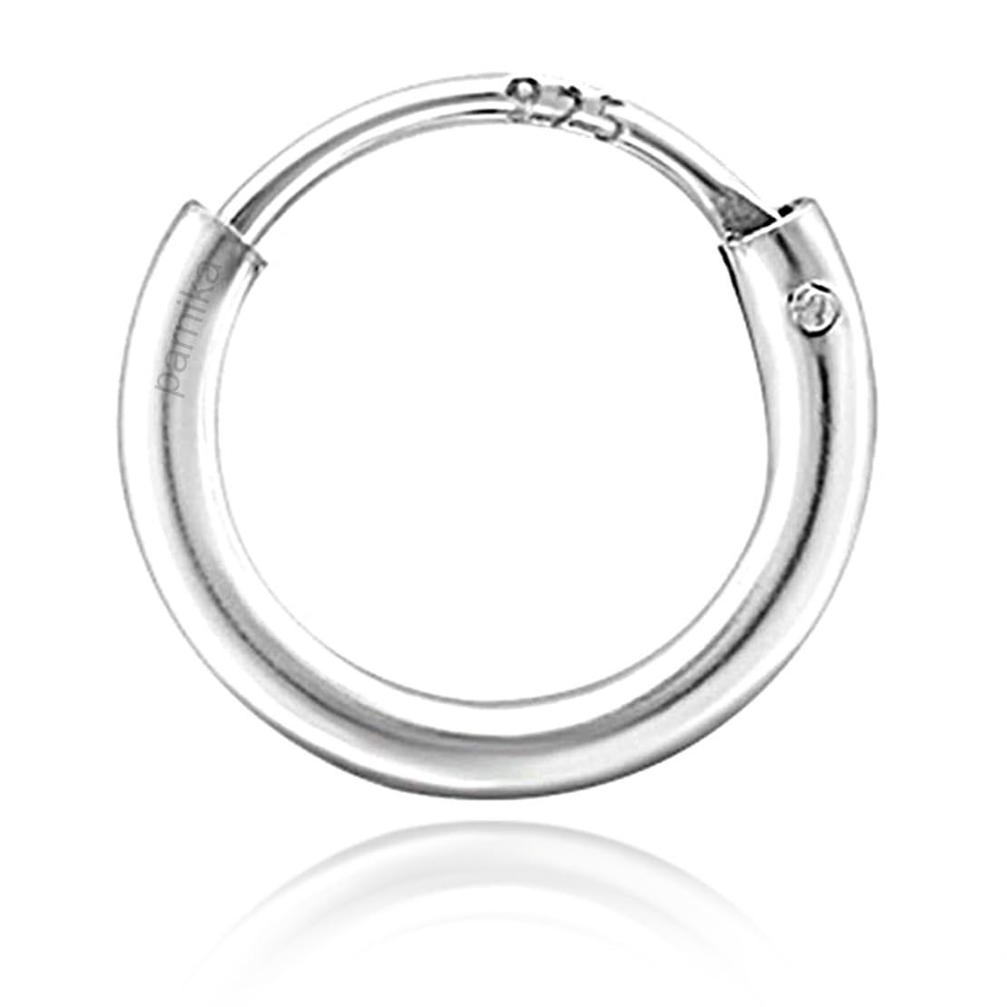Parnika (Formerly MJ Small Size Piercing Hoop Silver Ball Nose Ring Nose Pin Silver Nath in Pure 92.5 Sterling Silver for Girls/Women | Gift For Her |