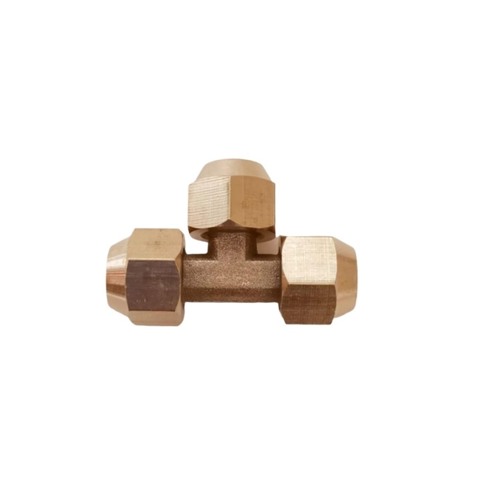 Trójnik mosiężny klimatyzator + nakrętka kuta SAE 1/4 3/8 1/2 3/4 pasująca do gwintu UNF 3 sposoby równego połączenia kołnierzowego adapter do łącznika rurowego(1I2 SAE)