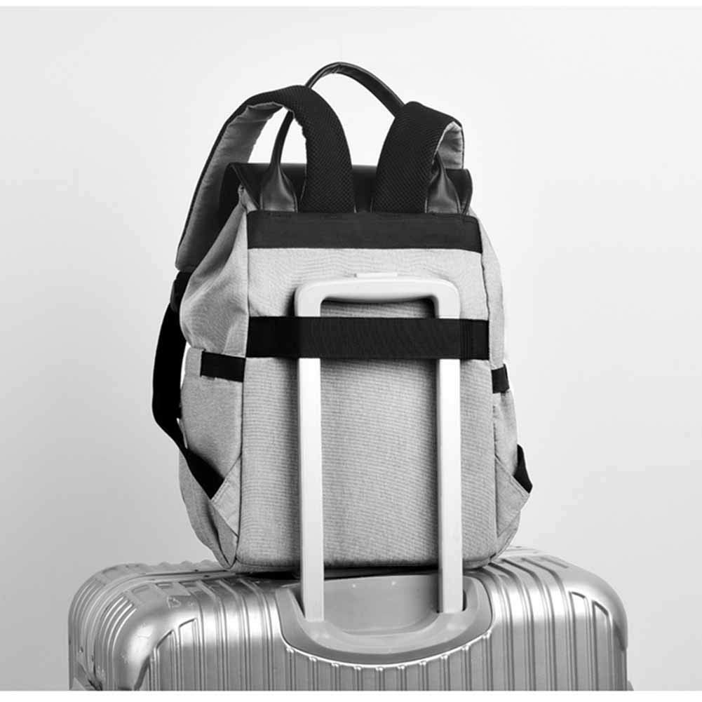 LAI HO Panno di Oxford Mummia Borsa Tracolla Materna e Infantile Pacchetto Multi-Funzione di Grande capienza Madre Diaper Bag Bottiglia Zaino del Bambino,Dark Blue