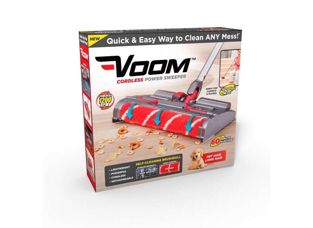 Barredora recargable Voom VMSWP MC4 sin bolsa, inalámbrica, sin filtro, roja y gris