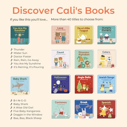 Cali'S Books 978-450-CBNR-06 Five Little Ducks Nursery Rhymes Book For Toddlers | Sound Books For Toddlers 1-3 | Musical Book thumb #5