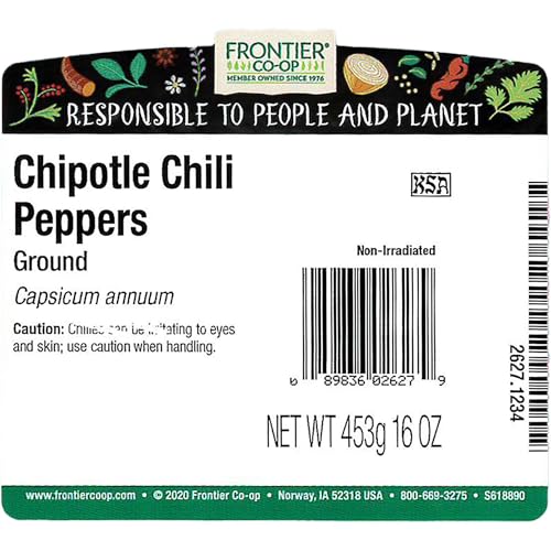 FRONTIER Chipotle Chili Peppers Ground, 1 LB - Image 2