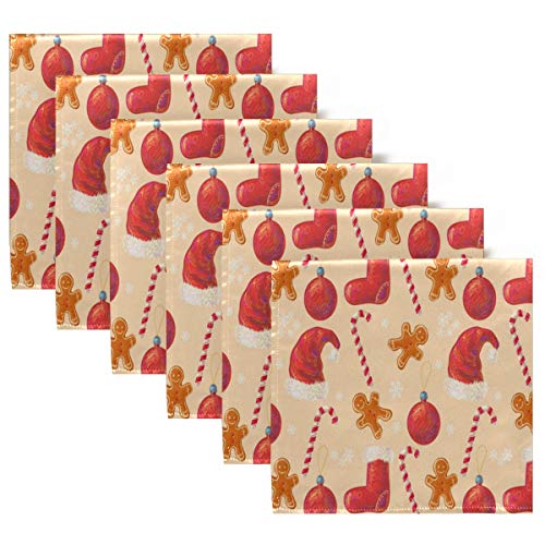Serviette de table en tissu polyester lavable 50x50 cm pour décoration de table - 8